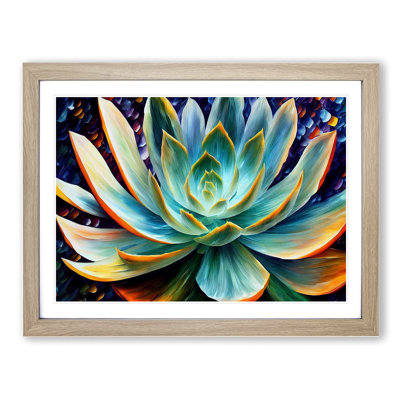 Succulent Plant Painting Vol.2 Abstract - Single Picture Frame Print