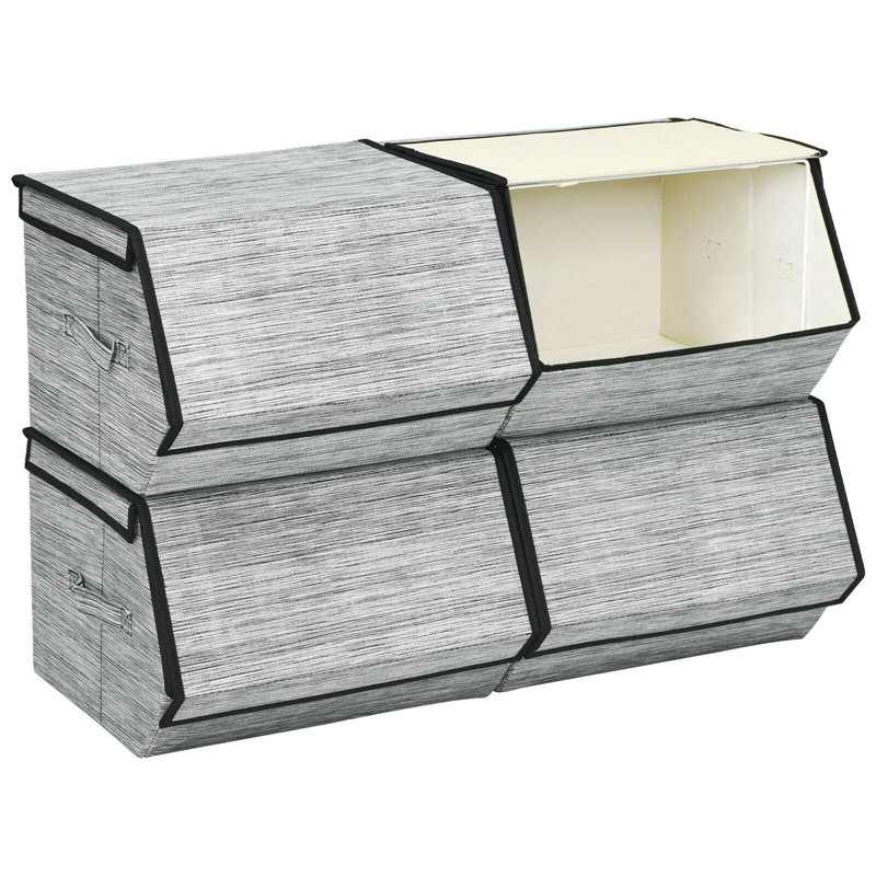 Cube ou bac en tissu, Beige