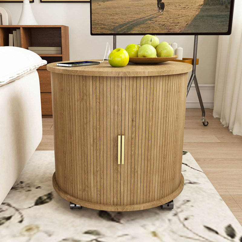 Table de bout cylindrique Mid Century, Ne s’applique pas