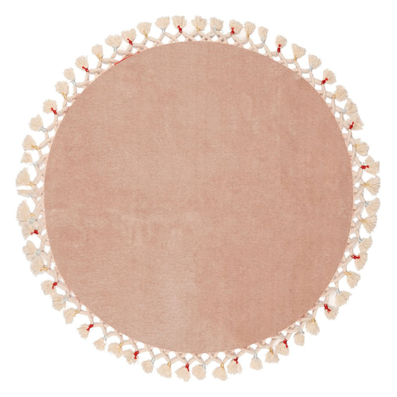 Stylish Round Carpet (31.5 Inches), 100% Acrylic, 1.3 lbs/sq ft | Pile Height: 1.2 Inches | Non-Slip Underside, Antibacterial, Easy to Clean, Machine Washable at 86°F | Perfect for Living Room & Bedroom