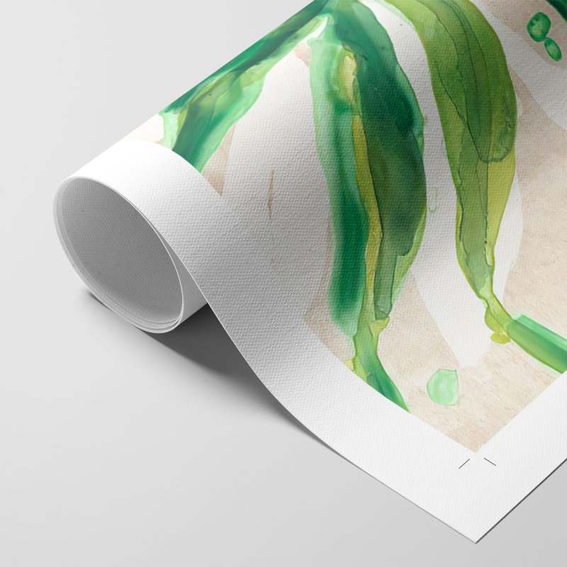 Parchment Palms II - Impression sur toile seulement - NON CADRE, H 18 po x l 12 po