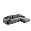 Canapé moderne en mousse à mémoire de forme compressée, grands canapés modulaires pour le salon, canapé modulaire Cloud pour animaux de compagnie, tissu en velours côtelé, causeuse très profonde, aucun assemblage requis-612282562