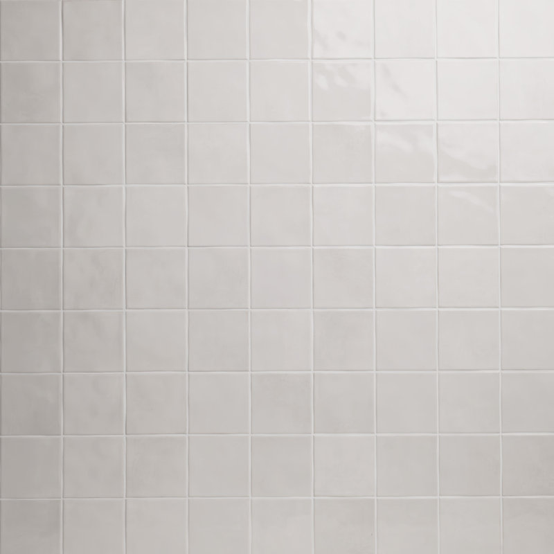 Renzo Dove 5 in. x 5 in. Glossy Ceramic Wall Tile, Dove