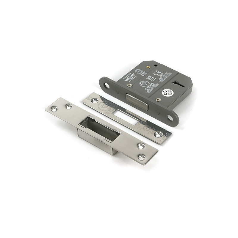 Lever BS Dead Lock, Polished Chrome