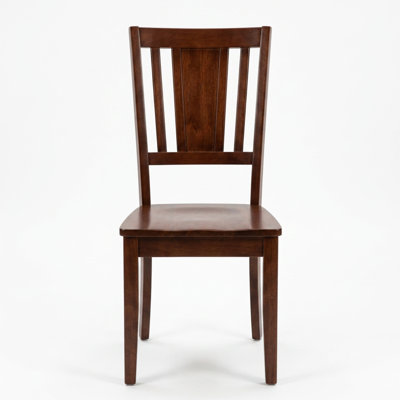 Rich Mahogany Finish Solid Wood Rectangular 5 Piece Dining Table Set With 12 Inch Butterfly Leaf And 4 Dudley Wood Seat Chairs