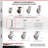 4 Piece Polyurethane Caster Set