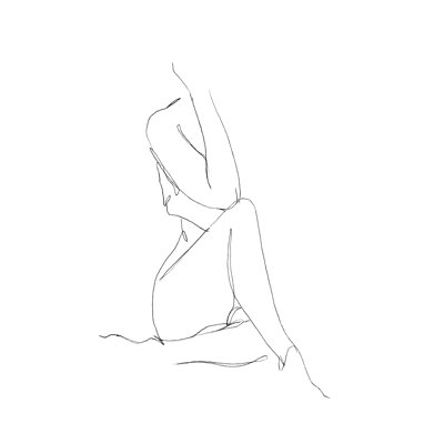 Esquisse de contour nu I