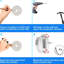 Deux miroirs grossissants pour meuble-lavabo avec DEL de 8 pouces, fixation murale, 12 rallonges, finition, grossissement 1X / 3X, rotation de 360 degrés, DEL de rasage à bouton étanche, pour ingénieur