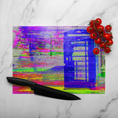 London Post Box Glass Chopping Board