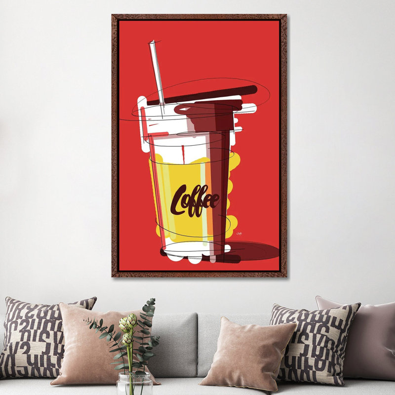 Peach Coffee Hour by Ohab TBJ - Gallery-Wrapped Canvas Giclée on Canvas, 152.5 cm H x 101.5 cm W, Classic Wood Floater Frame