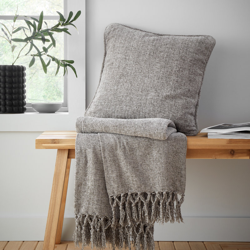 Wilson Plain Cushion Cover, Grey