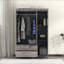 Armoire 3 portes avec 2 tiroirs, effet grain de bois