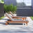 Marsily Outdoor Eucalyptus Wood Chaise Lounge Set with Table , Cushion Included