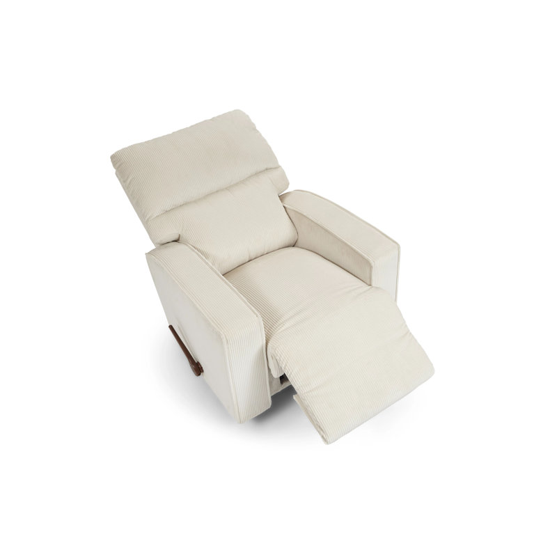 Maddox Rocking Recliner, Cream Polyester