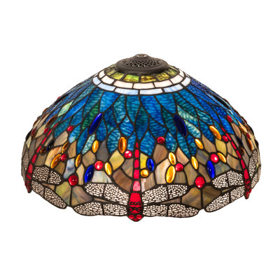 18" Wide Tiffany Hanginghead Dragonfly Shade