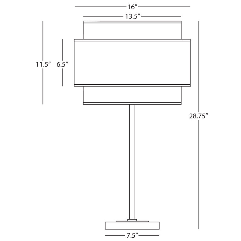 Lampe de table Decker, Nickel poli, Vin millésimé