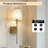 Modern Removable Battery Operated Wireless Fabric Shade Wall Sconce With Remote Control