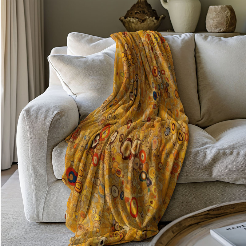  Couverture luxueuse à tapisserie florale, L 60 po x L 80 po