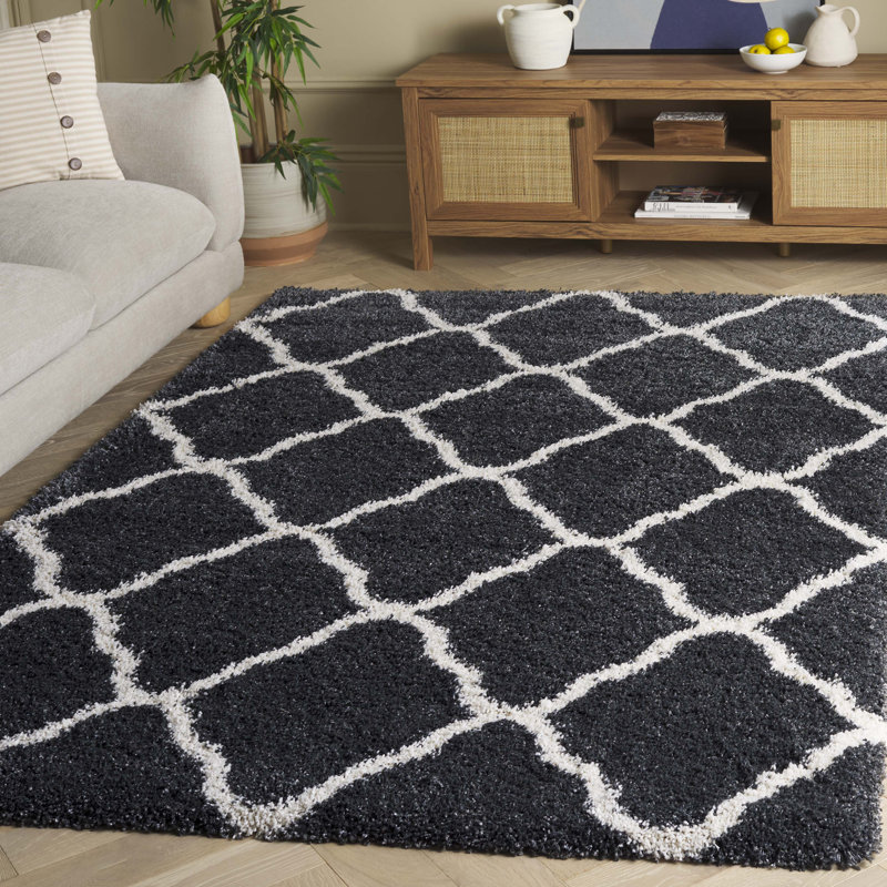 Darrold Hudson Shag Performance Geometric Rug, Rectangle 5'3" x 7'6"