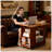 Bamboo Folding Edge Table with Movable Storage, Foldable Top for Beds and Sofas, Space-Saving and Multi-Functional Design