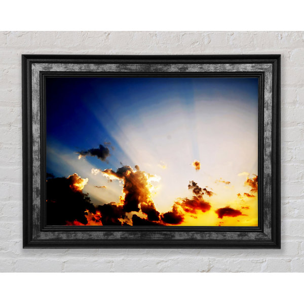 Sun Rays Frame Image Bright Star Sunrays Of The Golden Cloud - Single Picture Frame Art ...