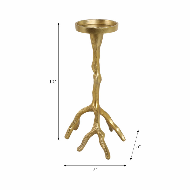 Pillar Candle Holder, 10'' H X 7'' W X 5'' D