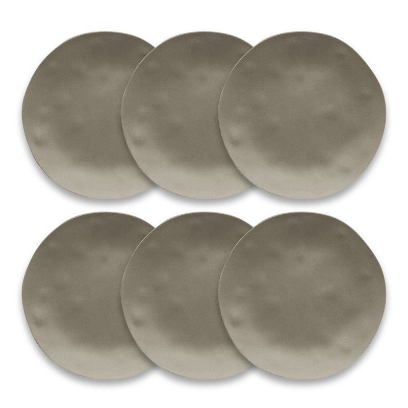 Laya Melamine Dinner Plate, Gray