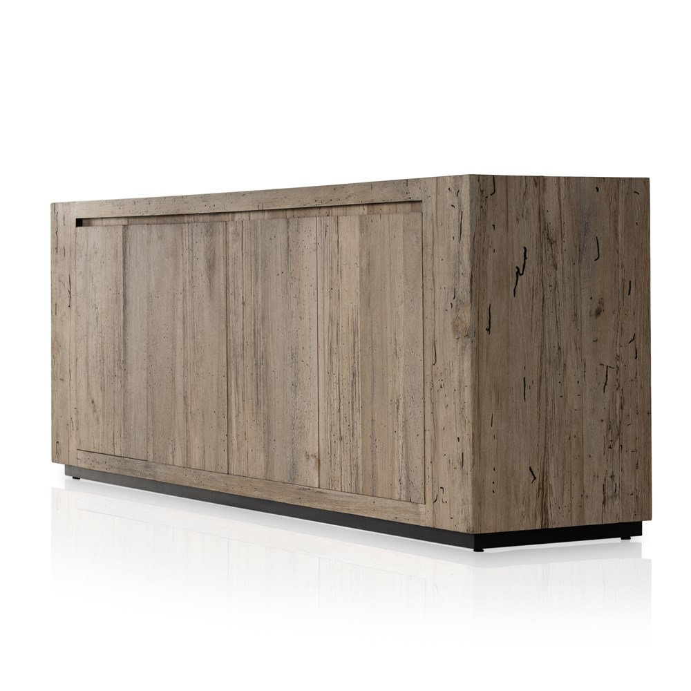 Lockney 94.5'' Sideboard, Rustic Wormwood Oak