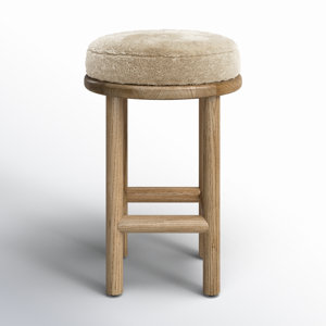 Ceridwen Upholstered Counter Stool with Solid Wood Frame