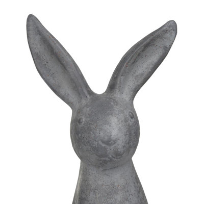 Vicknair Polystone Indoor Outdoor Rabbit Decorative Gray Garden Sculpture