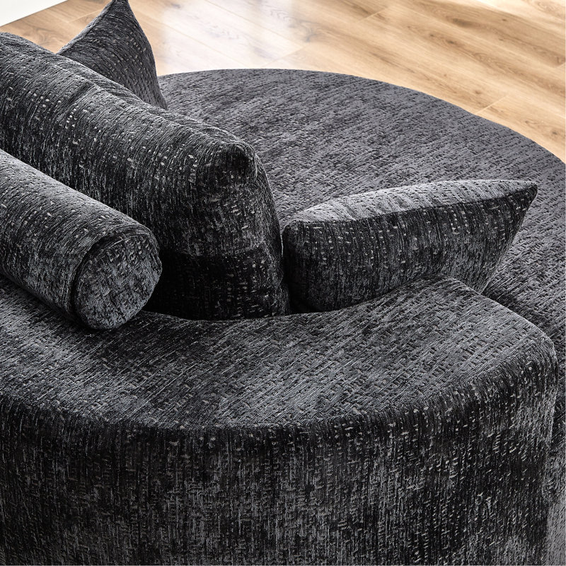 Fauteuil-lit en chenille de 55 po sans assemblage requis, pour salon, chambre à coucher, salon, zones de projection