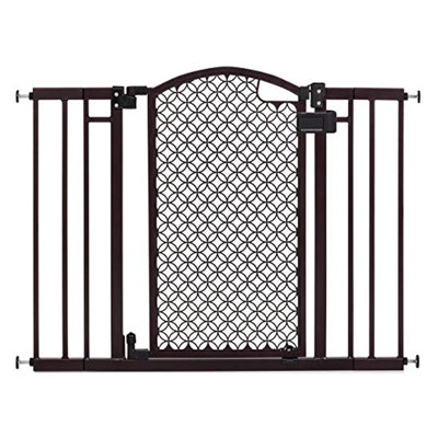 Metal Adjustable Pressure Mounted Pet Gate With Door