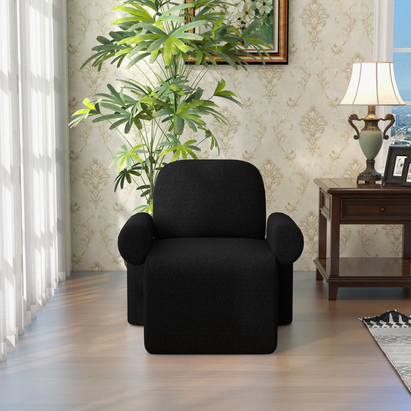 Fauteuil rembourré, Laine noire