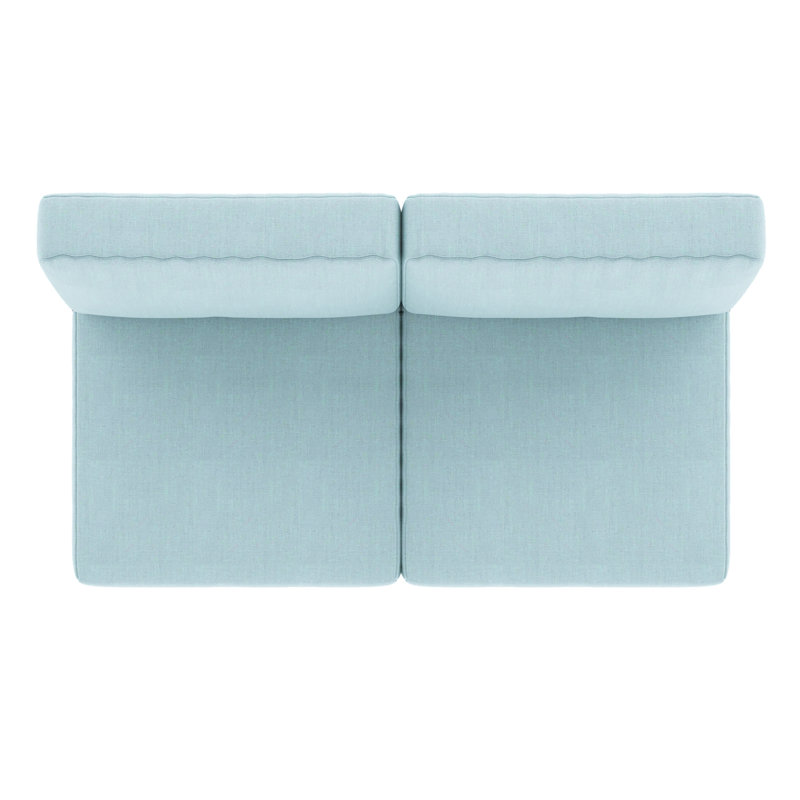 Sunbrella® Outdoor Loveseat Seat / Back Cushion, Sunbrella Bliss Dew