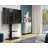 Abbing Square Universal Swivel Floor TV Stand TV Mount with Glass Base for 32 to 65 Inch Screens, Height Adjustment and Holds up to 88Lbs
