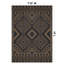 Tapis tissé à plat en jute gris foncé / naturel à motif géométrique facile à entretenir-517304768-506550861