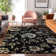 Premium Machine Washable Prisco Black Rug