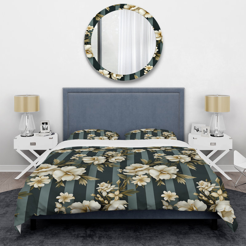 Ensemble de housse de couette Classic Elegant, Housse de couette simple + 1 taie décorative stan