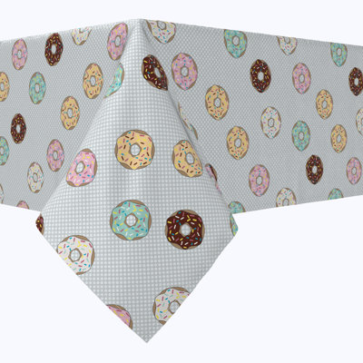 Rectangular Tablecloth, 100% Cotton, 52X104", Sprinkle Donuts