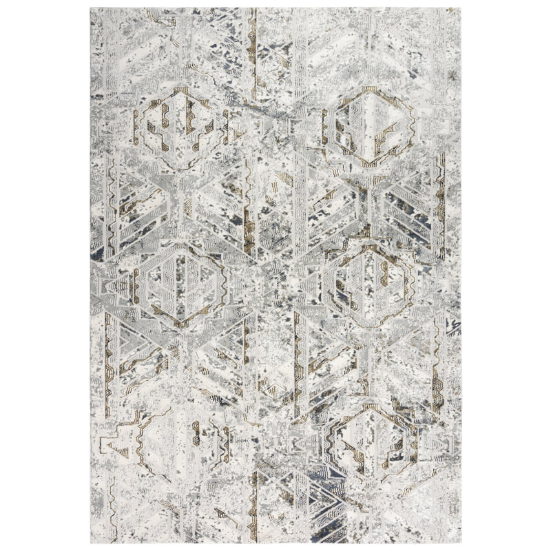 Jonason Abstract Indoor Rug, Rectangle 3'11" x 5'6"