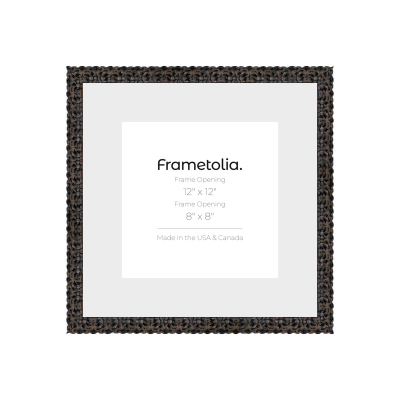Cadre mural Frametolia Golden Age - largeur 1-1 / 2 po - large tapis, 12 po x 12 po, Noir
