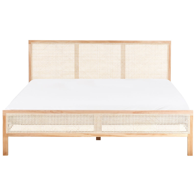 Bed Pine Wood SALERNAS, Light Brown, European Super King (180 x 200 cm)