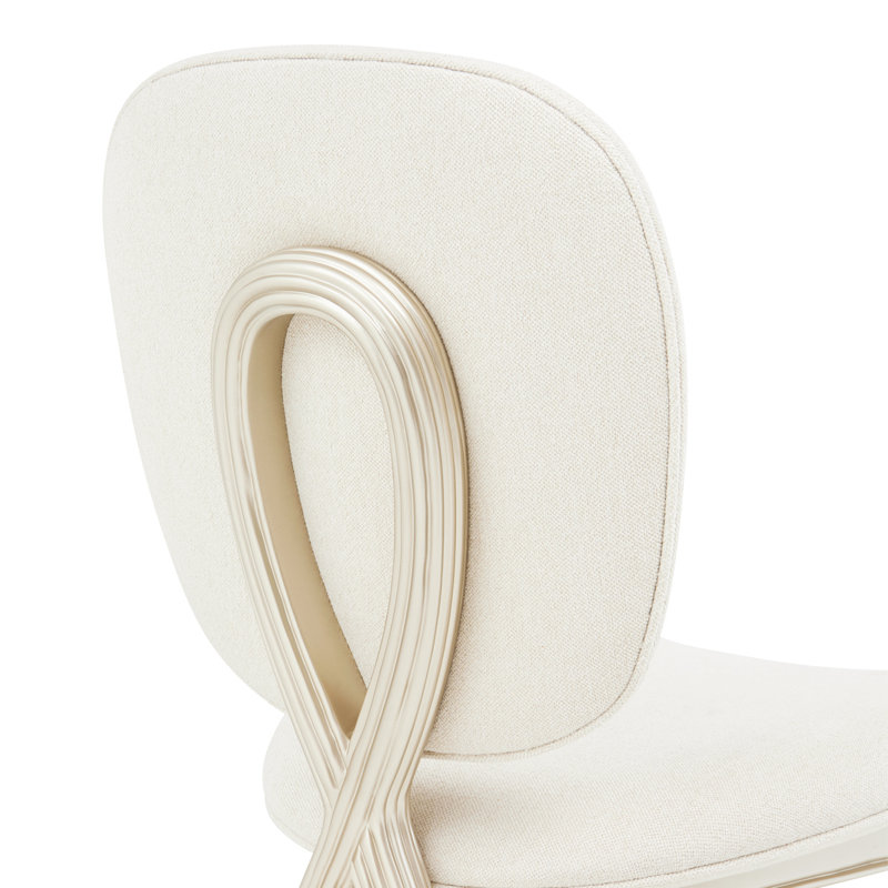 Camellia Field Caramel Upholstered Stool
