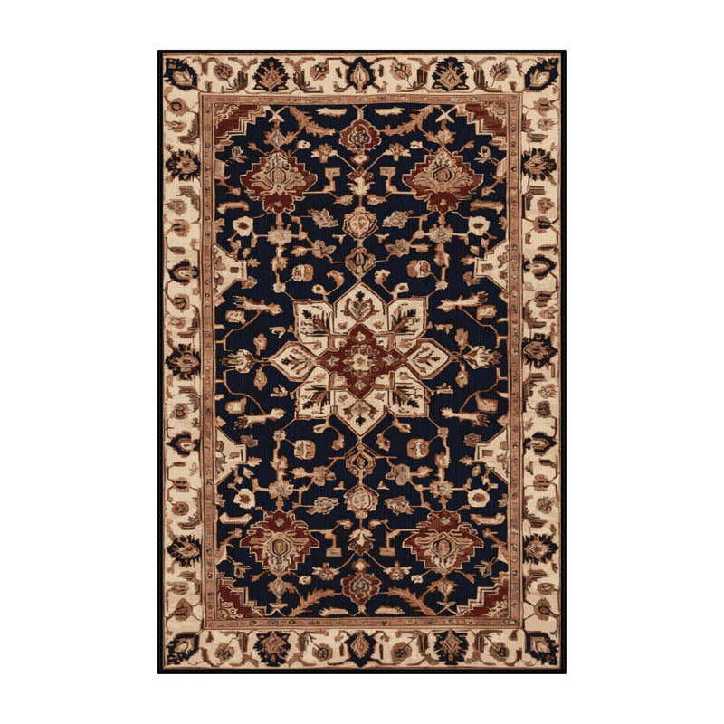 Tapis brun lavable à la machine, Rectangle de 5 pi x 8 pi