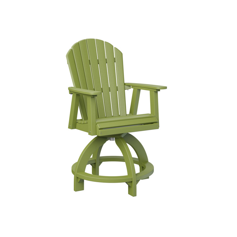 Chaise pivotante d'extérieur à dossier Comfo, Vert kiwi, 22.5"