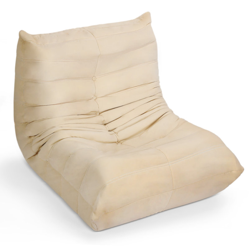 29.92-Inch Lazy Susan Chairs For Adults And Kids, Beige Faux Leather