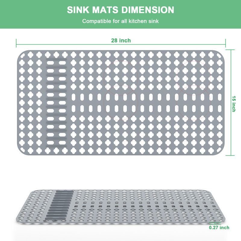 Tapis antidérapant en silicone 28 po x 15 po