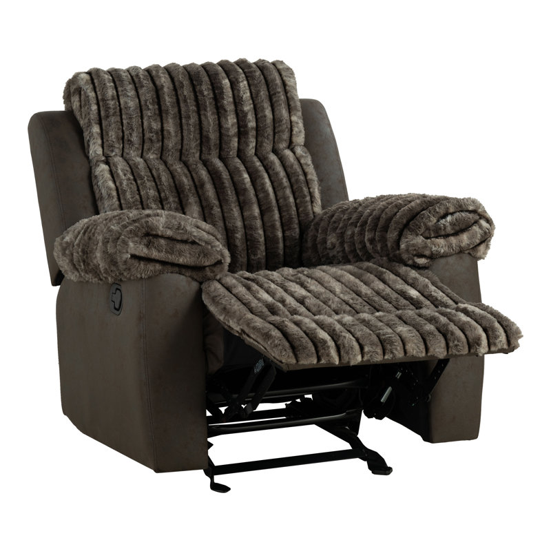 Fauteuil inclinable manuel oscillant Ossa, Brun