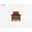 Chaise de salon en simili cuir 34 po Thayer avec siège à ressorts ensachés et garniture cloutée élégante-895574518