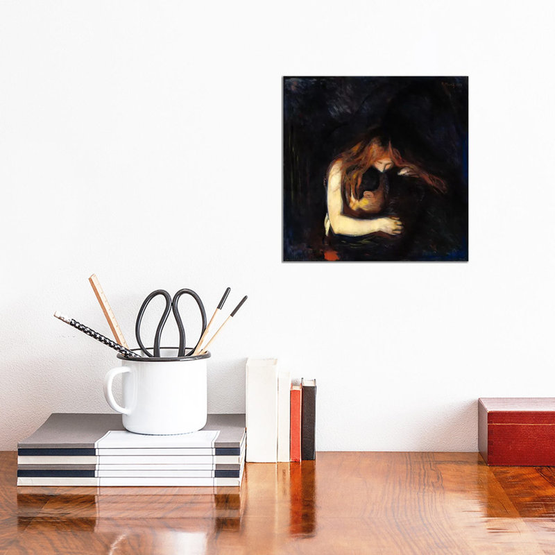 The Vampire (Love And Pain), 1894 by Edvard Munch - Wrapped Canvas Gallery-Wrapped Canvas Giclée, 30.48 cm H x 30.48 cm W